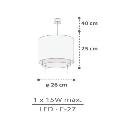 Dalber 60622 - Hängeleuchte für Kinder RHICO AND CROCO 1xE27/15W/230V