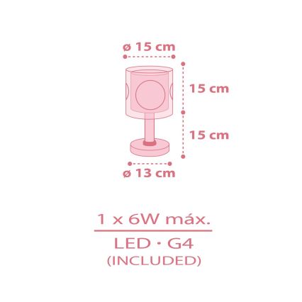 Dalber 60911 - Lampe enfant LED PRINCESS DANCE 1xG4/4W/230V rose
