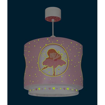 Dalber 60912 - Kinder-Deckenleuchte PRINCESS DANCE 1xE27/15W/230V rosa