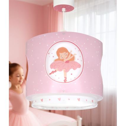 Dalber 60912 - Lampadario per cameretta PRINCESS DANCE 1xE27/15W/230V rosa