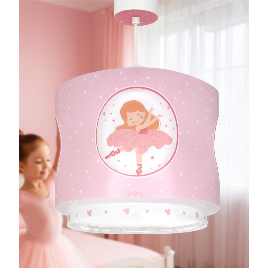 Dalber 60912 - Lampadario per cameretta PRINCESS DANCE 1xE27/15W/230V rosa