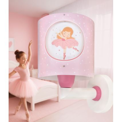 Dalber 60919 - Lampada da parete per cameretta PRINCESS DANCE 1xE27/15W/230V rosa