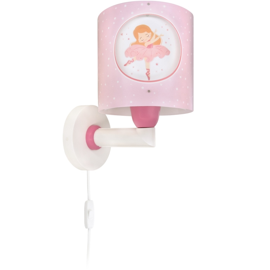 Dalber 60919 - Lampe murale pour enfant PRINCESS DANCE 1xE27/15W/230V, rose