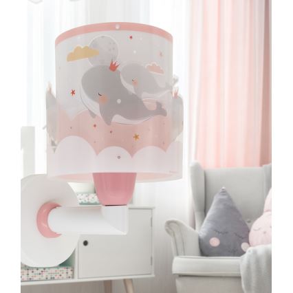 Dalber 61179S - Applique per bambini WHALE DREAMS 1xE27/15W/230V rosa