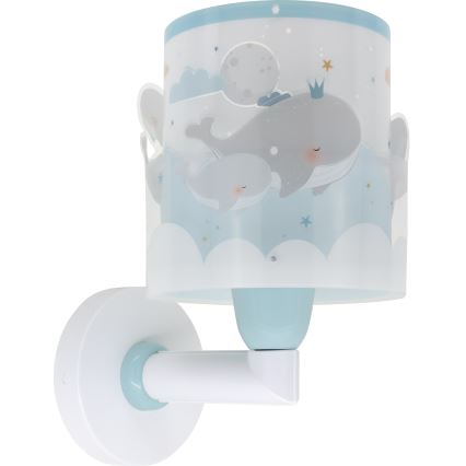 Dalber 61179T - Applique per bambini WHALE DREAMS 1xE27/15W/230V blu
