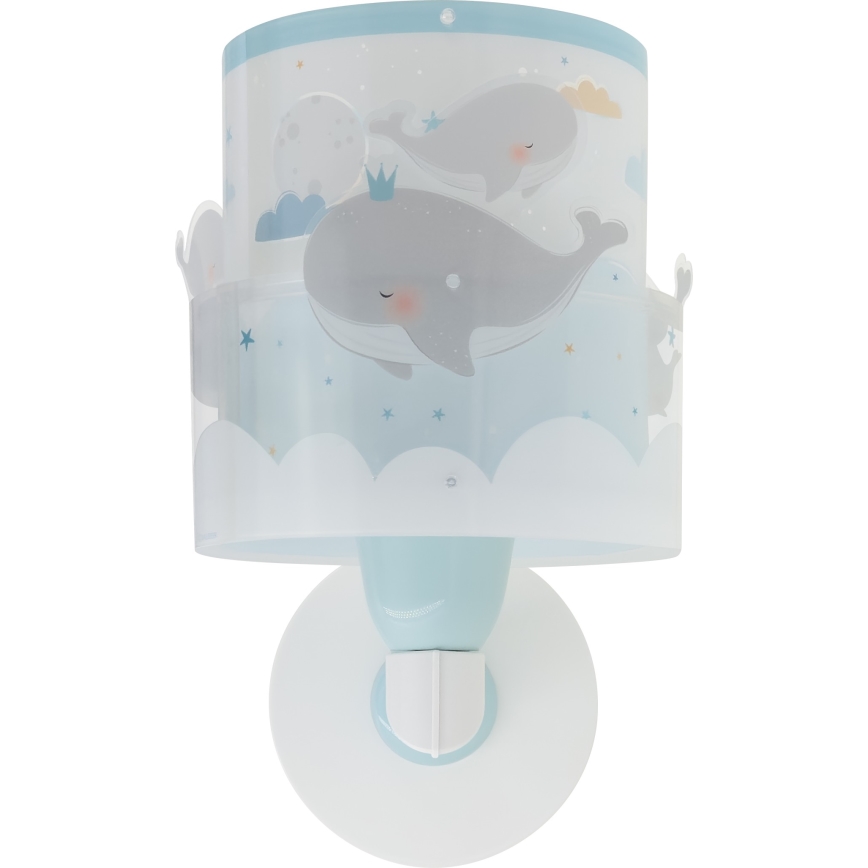 Dalber 61179T - Applique per bambini WHALE DREAMS 1xE27/15W/230V blu