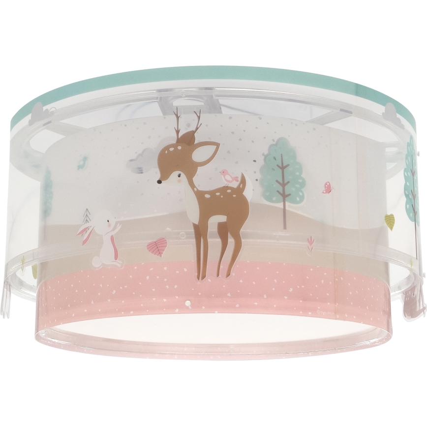 Dalber 61276 - Plafonnier enfant LOVING DEER 2xE27/15W/230V