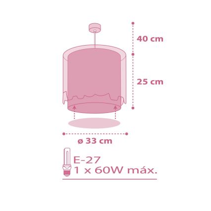 Dalber 61332S - Lampadario per bambini LITTLE ELEPHANT 1xE27/60W/230V