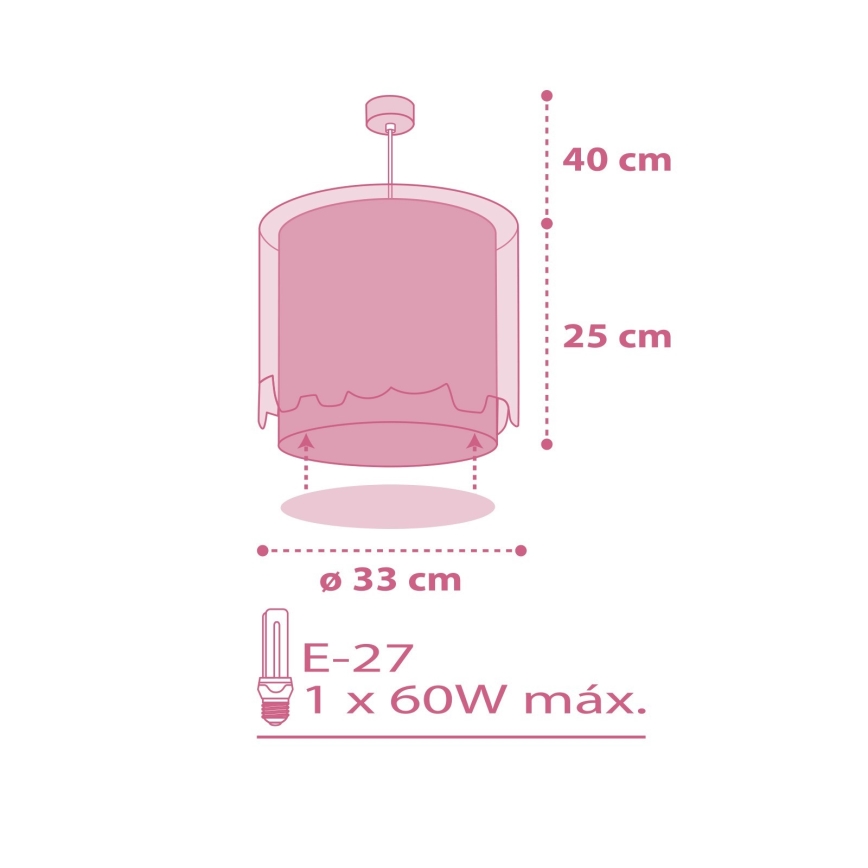 Dalber 61332S - Lampadario per bambini LITTLE ELEPHANT 1xE27/60W/230V