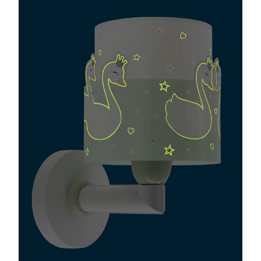 Dalber 61719H - Applique per bambini SWEET LOVE 1xE27/60W/230V verde