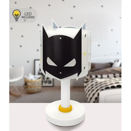 Dalber 61801N - Lampada LED per bambini DARK HERO 1xG4/4W/230V bianco/nero