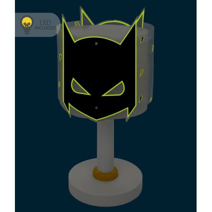 Dalber 61801N - Lampada LED per bambini DARK HERO 1xG4/4W/230V bianco/nero