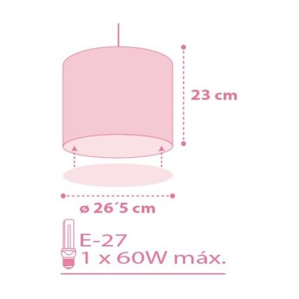 Dalber 62002S - Suspension pour enfants COLORS 1xE27/60W/230V