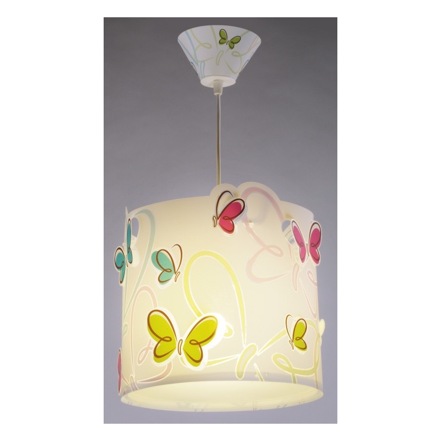 Dalber 62142 - Lampadario per bambini FARFALLA 1xE27/60W/230V