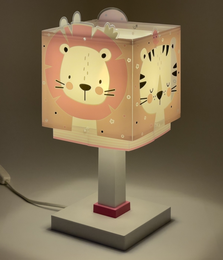 Dalber 63111NS - Lampe de chevet LED pour enfant BABY JUNGLE 1xG4/4W/230V rose