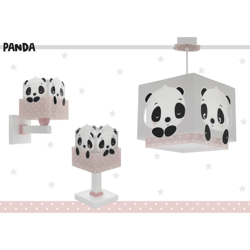 Dalber 63161S - Kinderlampe PANDA 1xE14/40W/230V rosa