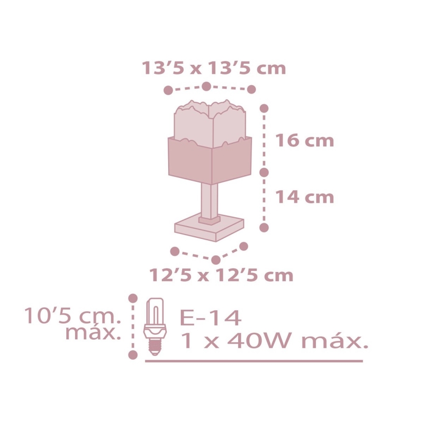 Dalber 63161S - Kinderlampe PANDA 1xE14/40W/230V rosa