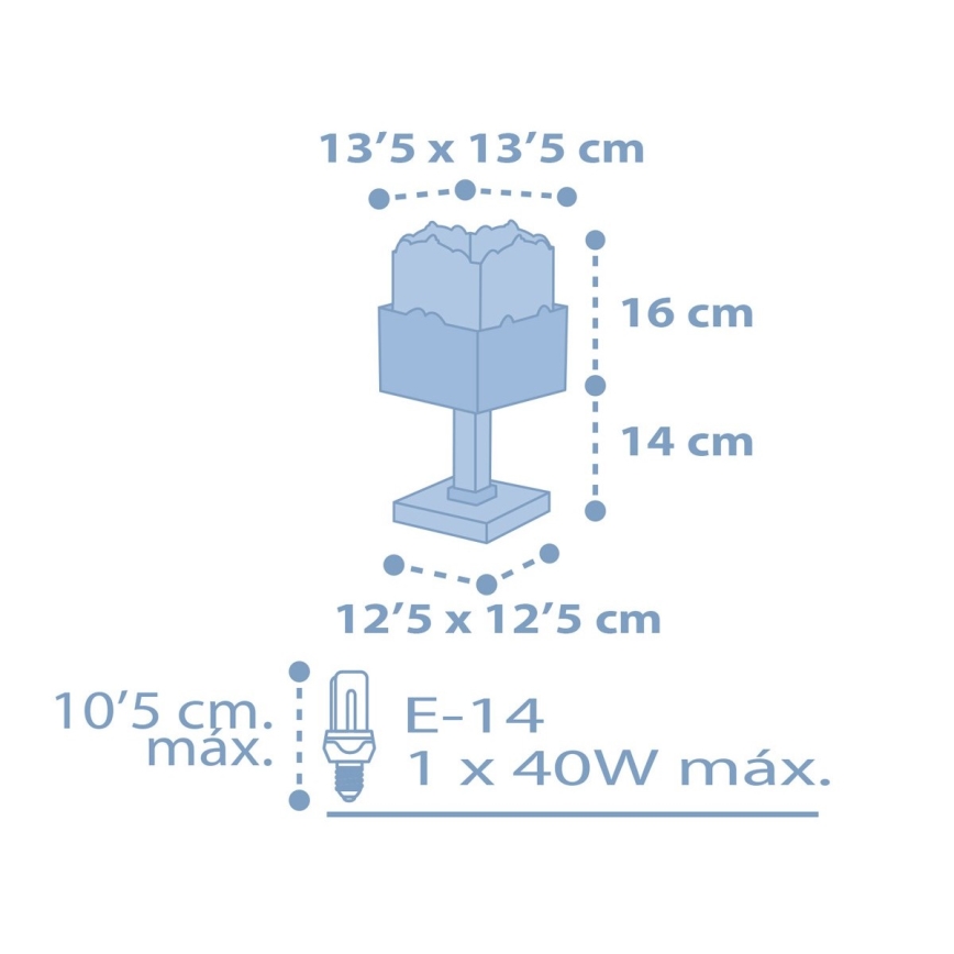 Dalber 63161T - Lampada per bambini PANDA 1xE14/40W/230V blu