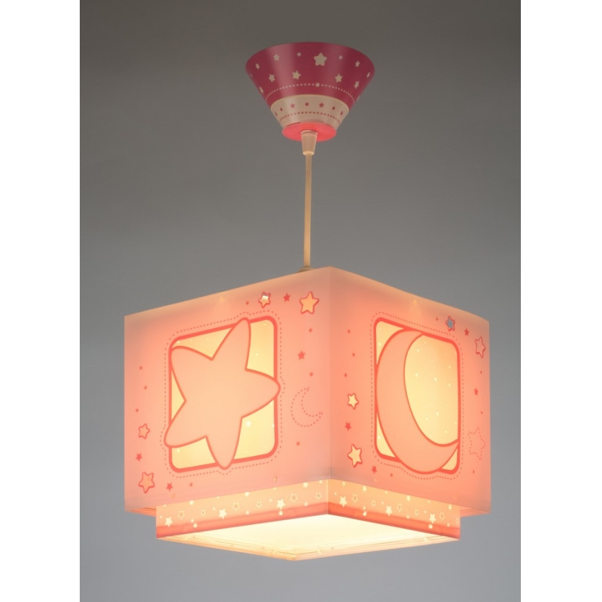 Dalber 63232S - Lampadario per bambini MOON LIGHT 1xE27/60W/230V