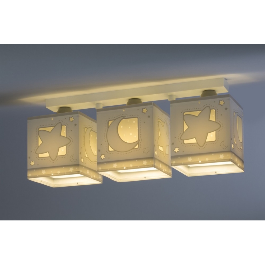 Dalber 63233NE - Kinder-Deckenleuchte MOONLIGHT 3xE27/60W/230V