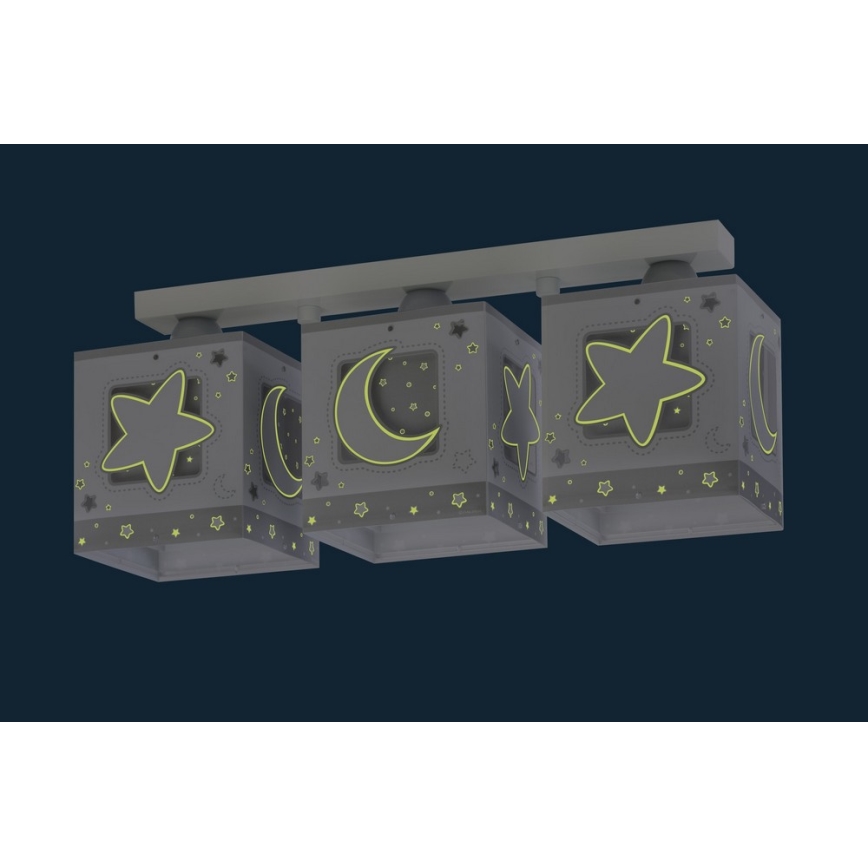 Dalber 63233NE - Kinder-Deckenleuchte MOONLIGHT 3xE27/60W/230V