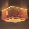 Dalber 63236S - Kinder Deckenleuchte MOONLIGHT 2xE27/60W/230V rosa