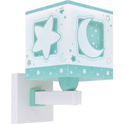 Dalber 63239H - Kinder-Wandleuchte MOONLIGHT 1xE27/15W/230V grün