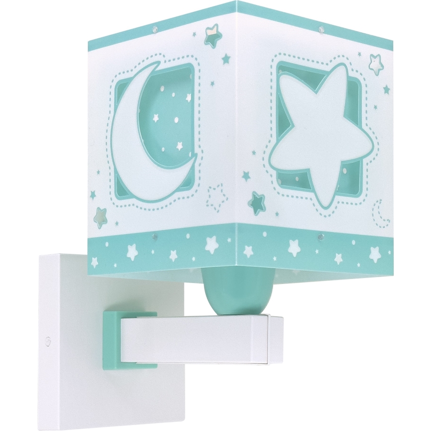 Dalber 63239H - Kinder-Wandleuchte MOONLIGHT 1xE27/15W/230V grün