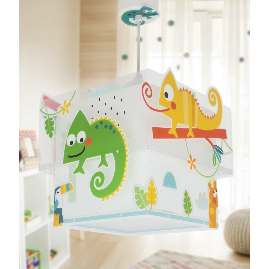 Dalber 63312 - Lampadario per bambini HAPPY JUNGLE 1xE27/15W/230V