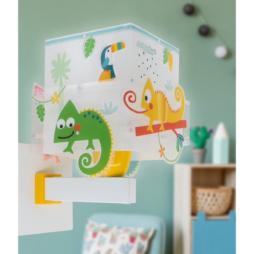 Dalber 63319 - Kinder-Wandleuchte HAPPY JUNGLE 1xE27/15W/230V