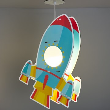 Dalber 63357 - Hängeleuchte für Kinder ROCKET 1xE27/15W/230V
