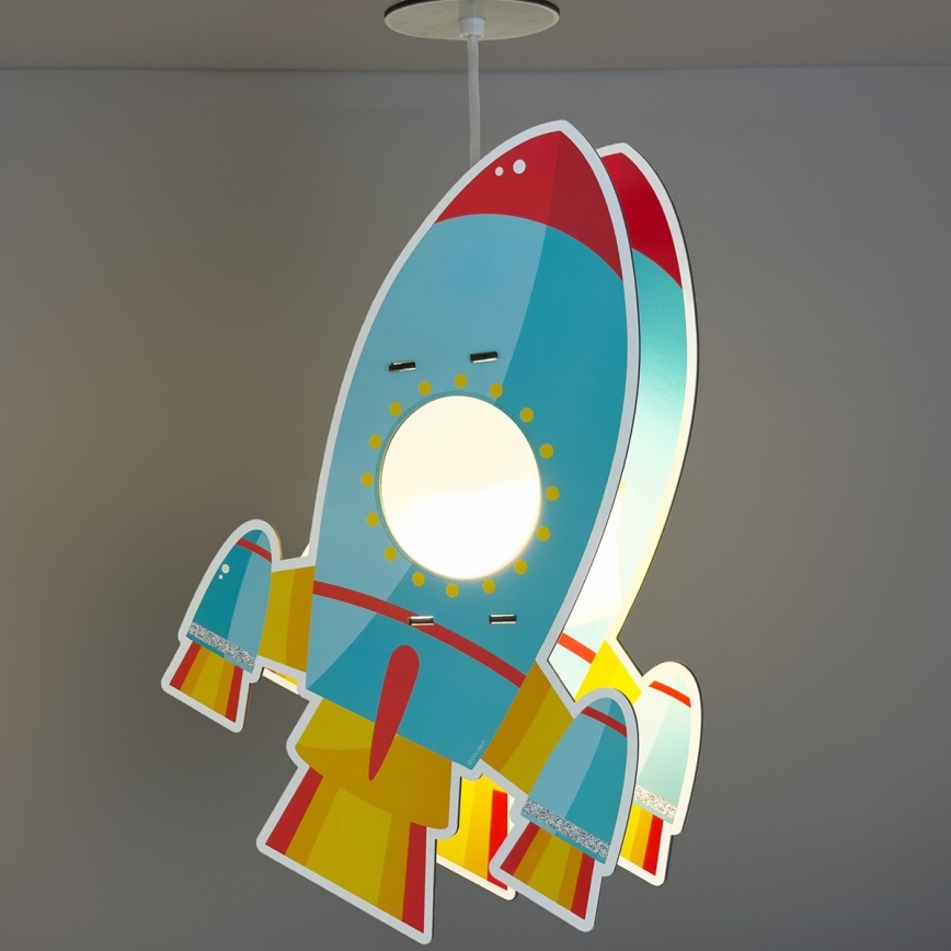 Dalber 63357 - Hängeleuchte für Kinder ROCKET 1xE27/15W/230V