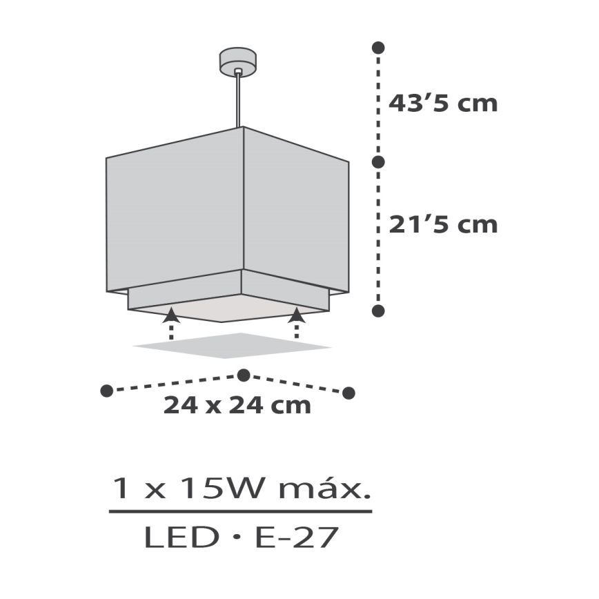 Dalber 63372 - Suspension enfant LITTLE PIXEL 1xE27/15W/230V