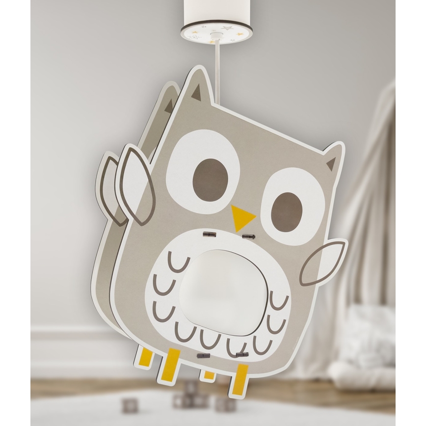 Dalber 63397 - Lampadario per bambini OWL 1xE27/15W/230V
