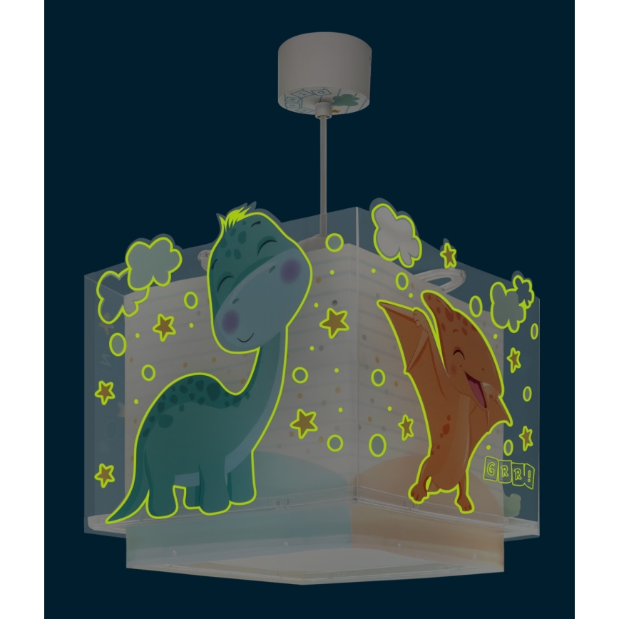 Dalber 63452 - Kinder-Deckenleuchte BABY DINOS 1xE27/15W/230V, farbenfroh