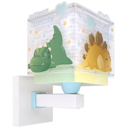 Dalber 63459 - Kinder-Wandleuchte BABY DINOS 1xE27/15W/230V farbenfroh