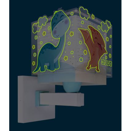 Dalber 63459 - Lampada da parete per bambini BABY DINOS 1xE27/15W/230V multicolore