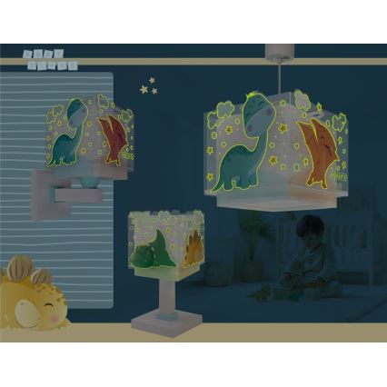 Dalber 63459 - Lampada da parete per bambini BABY DINOS 1xE27/15W/230V multicolore