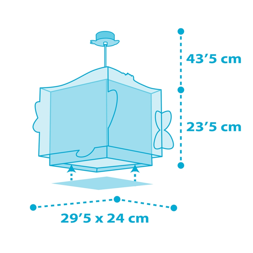 Dalber 63472 - Lampadario per bambini BABY SHARK 1xE27/60W/230V