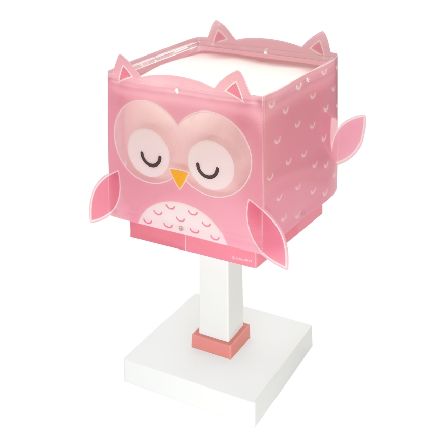 Dalber 64481N - Lampada da comodino LED per bambini LITTLE OWL 1xG4/4W/230V rosa