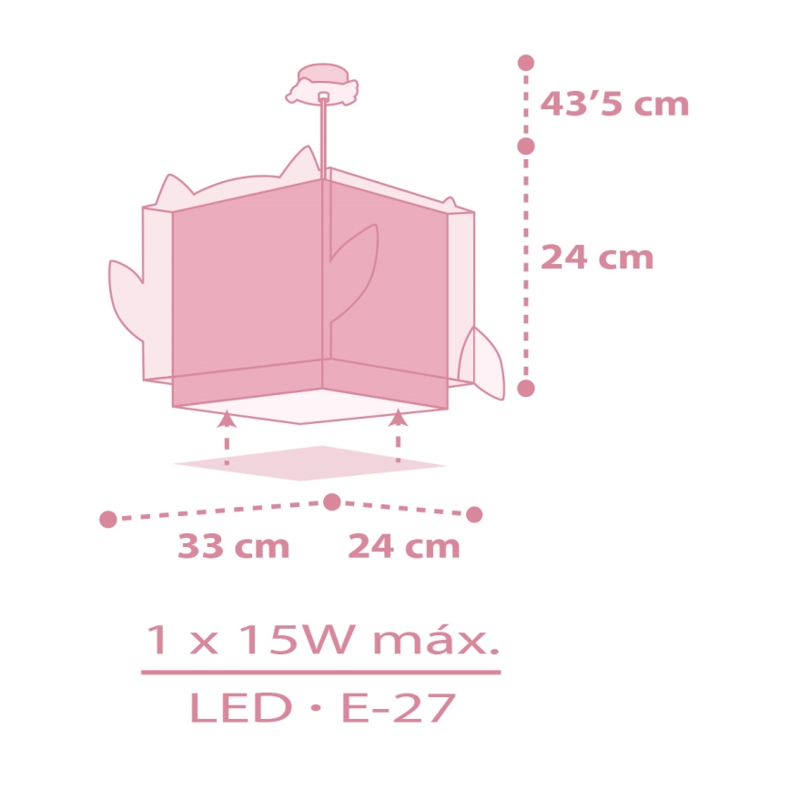 Dalber 64482 - Suspension enfant LITTLE FRIENDS 1xE27/15W/230V