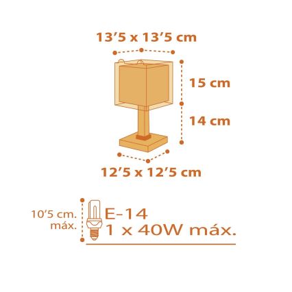 Dalber 64561 - Kinderlampe LITTLE TIGER 1xE14/40W/230V