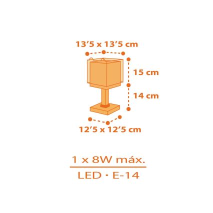 Dalber 64561N - Lampada LED per bambini LITTLE TIGGER 1xG4/4W/230V arancione