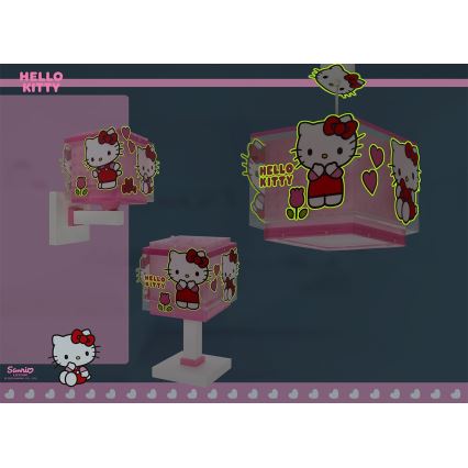 Dalber 73262 - Kinder-Deckenleuchte HELLO KITTY 1xE27/15W/230V rosa