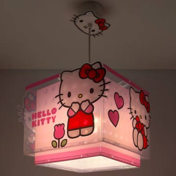 Dalber 73262 - Lampadario per bambini HELLO KITTY 1xE27/15W/230V rosa