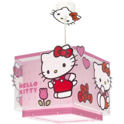 Dalber 73262 - Lampadario per bambini HELLO KITTY 1xE27/15W/230V rosa