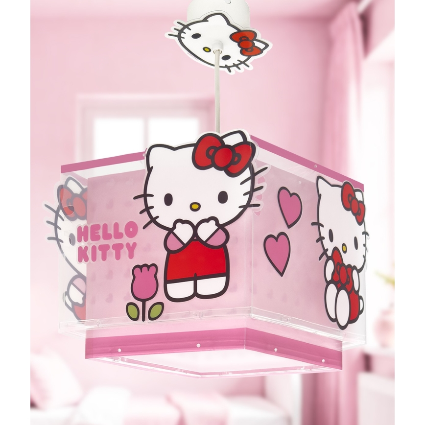 Dalber 73262 - Lustre pour enfant HELLO KITTY 1xE27/15W/230V, rose