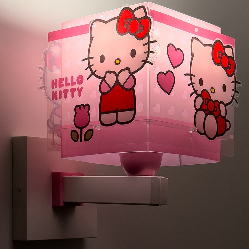 Dalber 73269 - Applique da parete per bambini HELLO KITTY 1xE27/15W/230V rosa