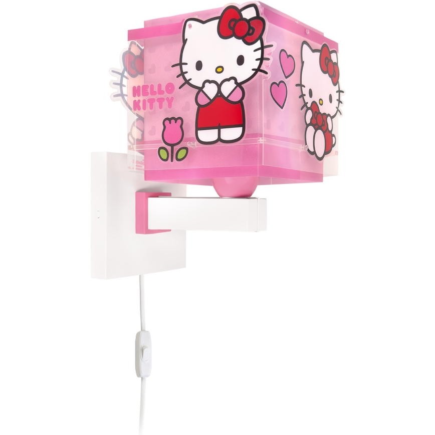 Dalber 73269 - HELLO KITTY Kinder-Wandleuchte 1xE27/15W/230V rosa