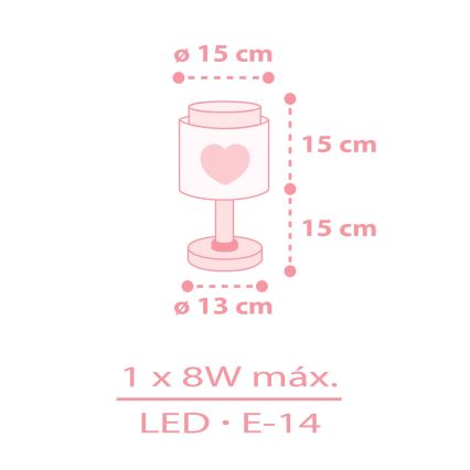 Dalber 76011NS - LED-Kinderlampe BABY DREAMS 1xG4/4W/230V rosa